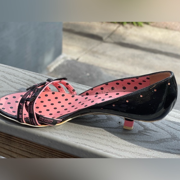 Rare Giuseppe Zanotti Black and Pink Kitten Heel (US 7) - Picture 2 of 9